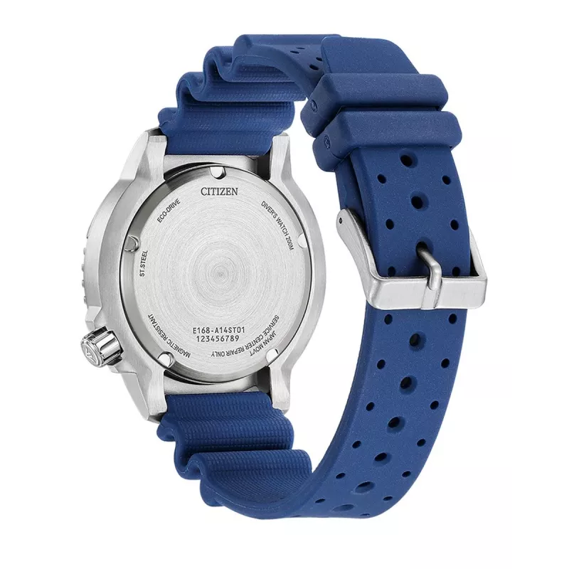 CITIZEN Promaster Diver Eco-Drive pánske hodinky BN0168-06L 44mm modrý ciferník modrý polyuretánový remienok