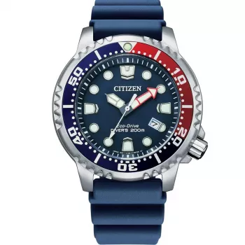 CITIZEN Promaster Diver Eco-Drive pánske hodinky BN0168-06L 44mm modrý ciferník modrý polyuretánový remienok