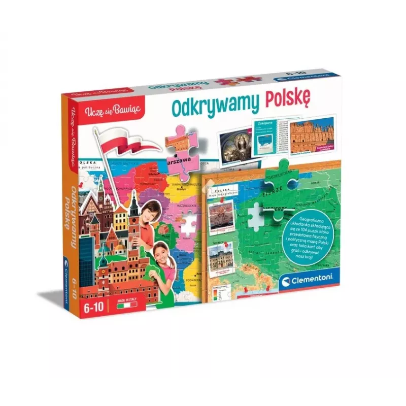 Clementoni Vzdelávacia hra Objavuj Poľsko hrou Učenie poľského jazyka 50776