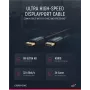 Clicktronic DisplayPort kábel 1.4 M/M modrý 3,0m (40995)