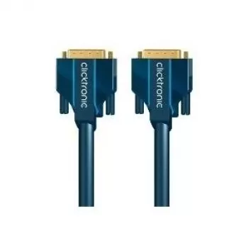 CLICKTRONIC DVI-D Dual Link kábel 2m – pozlátený, dvojito tienený, WQXGA 2560x1600
