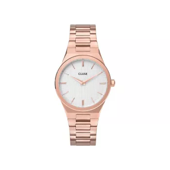CLUSE Minuit dámske hodinky 33 mm ružové zlato nerez oceľ mesh