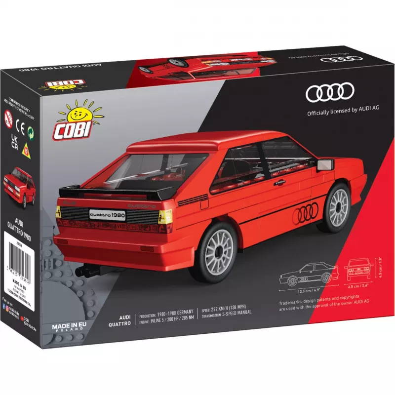 Cobi Audi Quattro 1980 červená mierka 1:35
