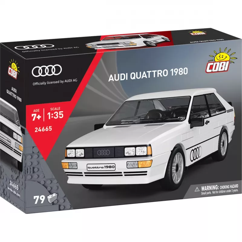 Cobi Audi Quattro 1980 biela 1:35 mierka stavebnicový set