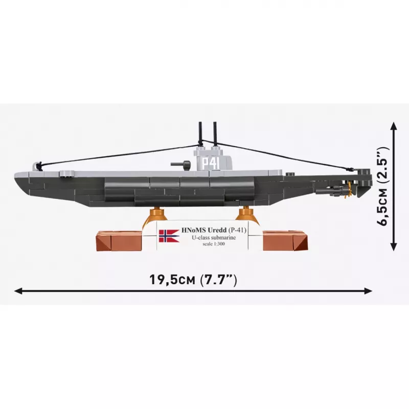 COBI HNoMS Uredd (P-41) ponorka triedy U stavebnica mierka 1:300