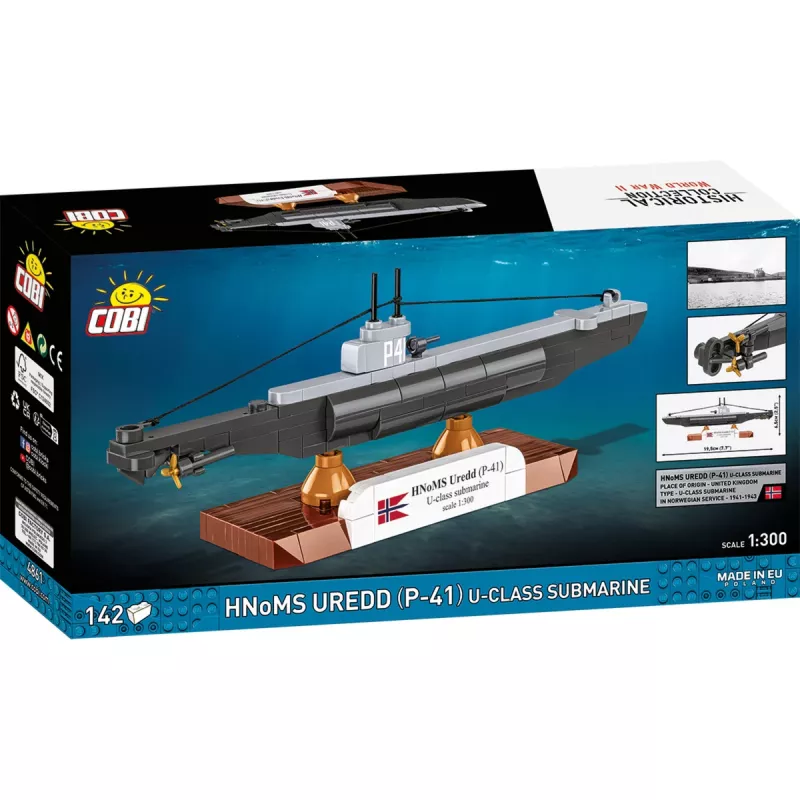 COBI HNoMS Uredd (P-41) ponorka triedy U stavebnica mierka 1:300