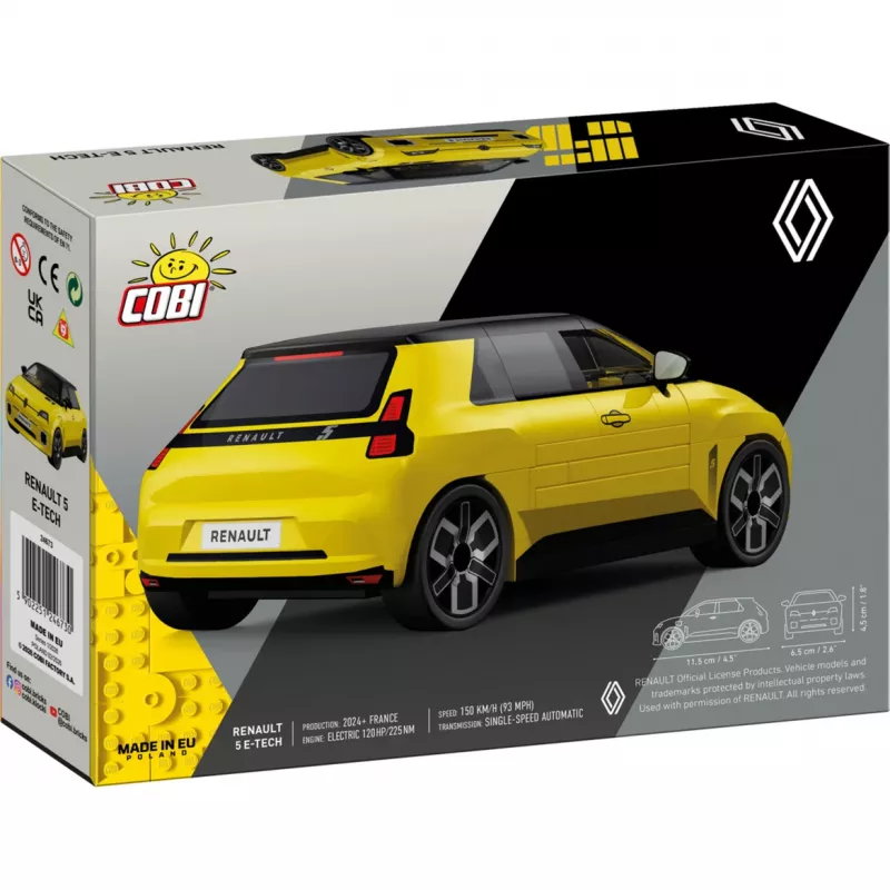 COBI Renault 5 E-Tech žltý 1:35