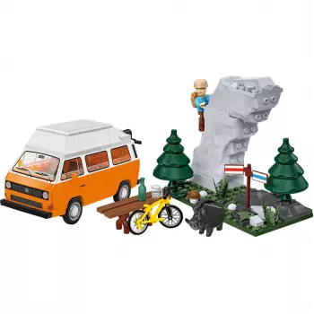 COBI Volkswagen T3 Camper Van 1:25 Die-Cast Model - červená