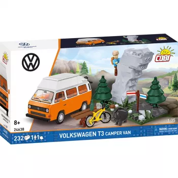 COBI Volkswagen T3 Camper Van 1:25 Die-Cast Model - červená