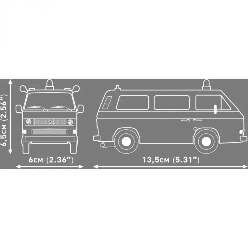 COBI Volkswagen T3 Polizei stavebnica mierka 1:35 225 dielov