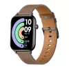 COLMI C28 Smartwatch – čierne + hnedý kožený remienok