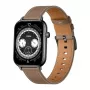 COLMI C28 Smartwatch – čierne + hnedý kožený remienok