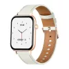 COLMI C28 Smartwatch v zlatej farbe s bielym koženým remienkom
