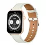 COLMI C28 Smartwatch v zlatej farbe s bielym koženým remienkom