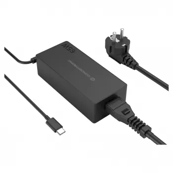 CONCEPTRONIC 65W GaN USB-C nabíjačka, 1 port, PD3.0/PPS, čierna