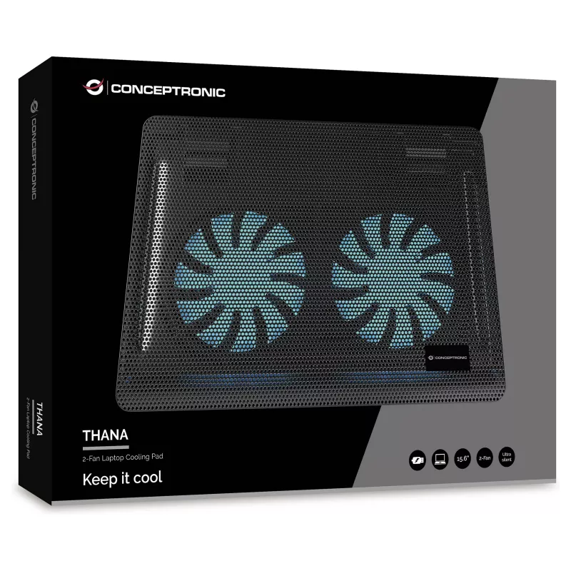 Conceptronic CNBCOOLPAD2F chladiaci podložka na notebook 39,6 cm (15,6 palca)
