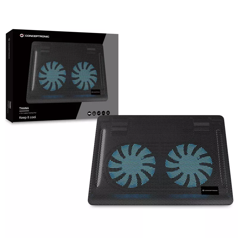 Conceptronic CNBCOOLPAD2F chladiaci podložka na notebook 39,6 cm (15,6 palca)