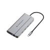 Conceptronic DONN34G 10-in-1 USB 3.2 Gen 2 MST dokovacia stanica, 4K60Hz HDMI, 8K30Hz DisplayPort, GbE, USB-C 10Gbps x 3, USB-A 480Mbps x 2, audio, 100W USB PD