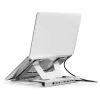 Conceptronic DONN35S stojan na notebook s 7-in-1 USB-C dokovacou stanicou, Dual-HDMI 4K60Hz, GbE, USB-C 5Gbps, 2x USB-A, 100W PD, strieborný