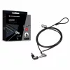 Conceptronic NBT Nano-Lock Dual zámok na notebook, 4-miestny, 1,8 m oceľové lanko, čierny/strieborný