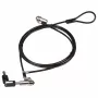 Conceptronic NBT Nano-Lock Dual zámok na notebook, 4-miestny, 1,8 m oceľové lanko, čierny/strieborný