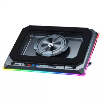 Conceptronic THYIA03B USB-C chladiaci podstavec pre notebook s držiakom na smartfón, RGB, 12V