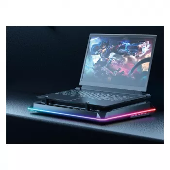 Conceptronic THYIA04B USB-C chladiaca podložka pod notebook s držiakom na telefón