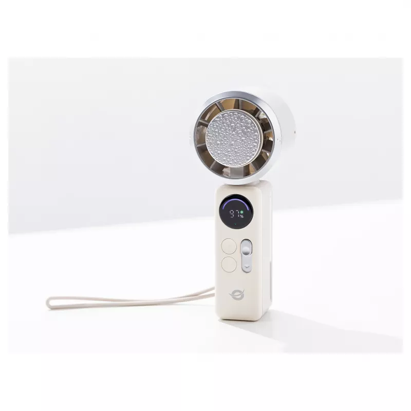 CONCEPTRONIC Turbo ručný ventilátor s chladiacou doskou, krémová