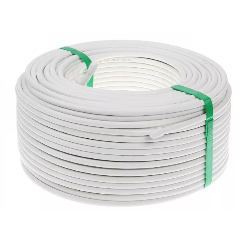 CONOTECH NS100 Trishield koaxiálny kábel 1m biely 75 Ohm trojité tienenie