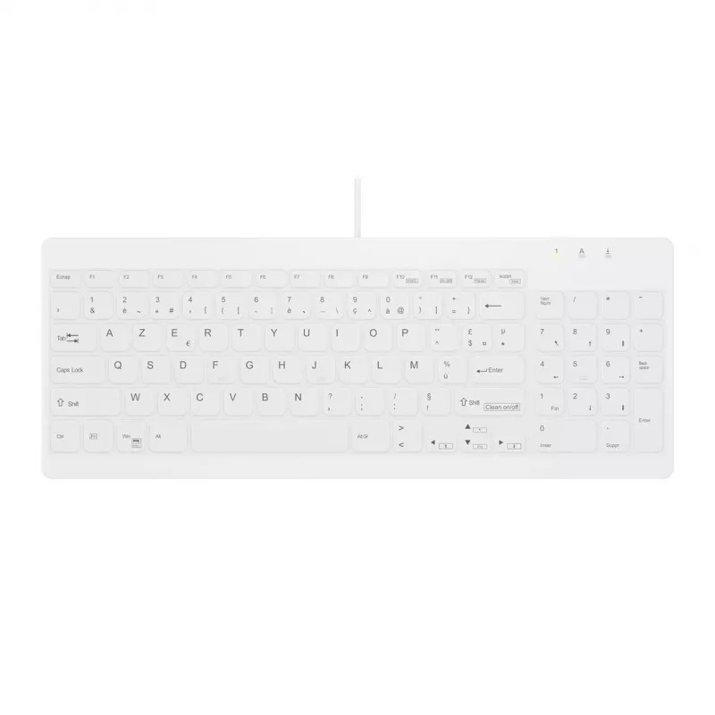 Contour ACTIVE KEY Hygiene Compact Ultraflat káblová USB klávesnica čierna (AK-C7012F-UVS-W/FR)