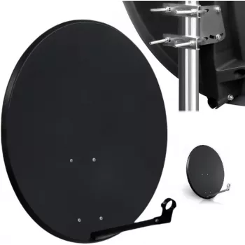 CORAB 80 cm tmavá anténna parabola (ASC-800M-C) - offsetová parabolická satelitná anténa