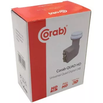 CORAB Universal Quad LNB – 4 výstupy, 0,1 dB šumové číslo, 40 mm feedhorn