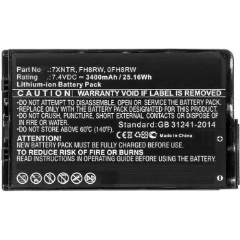 CoreParts MBXDE-BA0184 náhradná batéria pre Dell Latitude 12 7202 / 7202 Rugged Tablet - 7,6V 3400mAh 25,84Wh Li-Ion 2-článková čierna