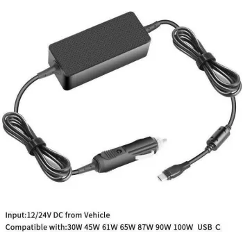 CoreParts USB-C auto nabíjačka 100W 5V2A-20V5A USB PD3.0 - PC/server napájací zdroj (40AK0065WW-CP)
