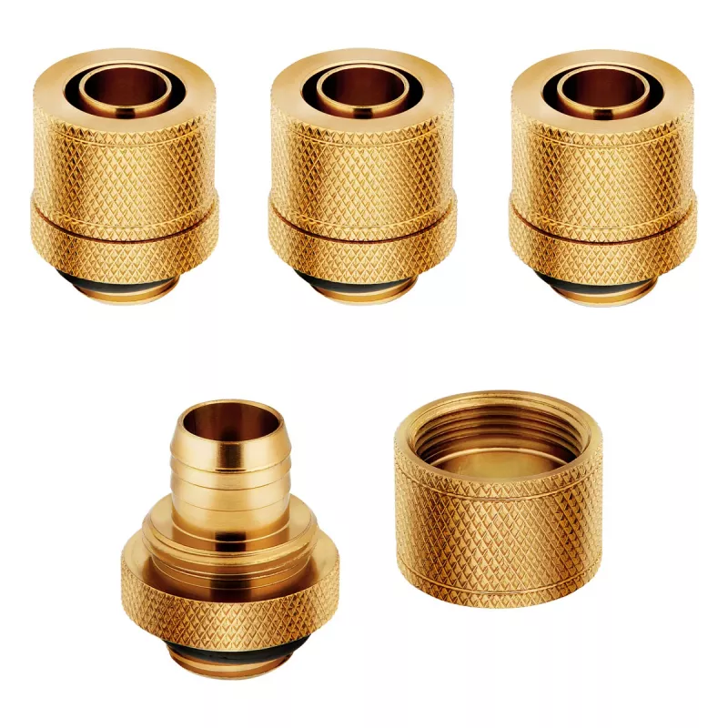 Corsair Hydro X Series XF Compression G1/4 13/10 fittingy balenie 4 ks - zlatá