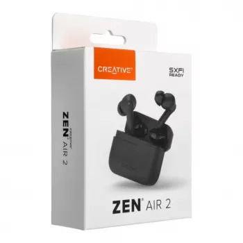 Creative Zen Air 2 True Wireless In-Ear slúchadlá s Hybrid-ANC, čierne