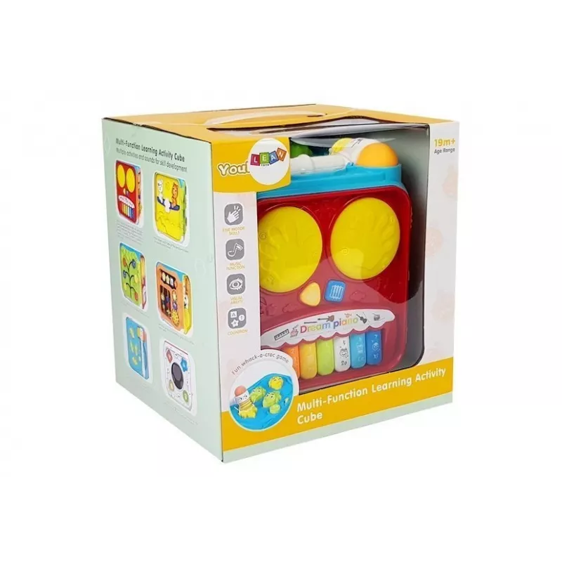 Vzdelávacia triediaca kocka Lean Toys LT8303 pre bábätká so zvukom a svetlom
