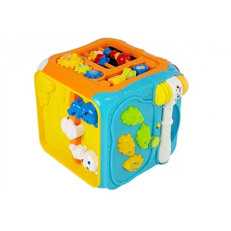 Vzdelávacia triediaca kocka Lean Toys LT8303 pre bábätká so zvukom a svetlom