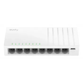 CUDY GS108U 8-portový gigabitový neupravovaný switch, kovové puzdro, napájanie USB-C