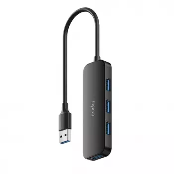Cudy UH40A PortMate USB-A na 4-port USB 3.0 hub 5Gbps iba dáta plast kompaktný čierny