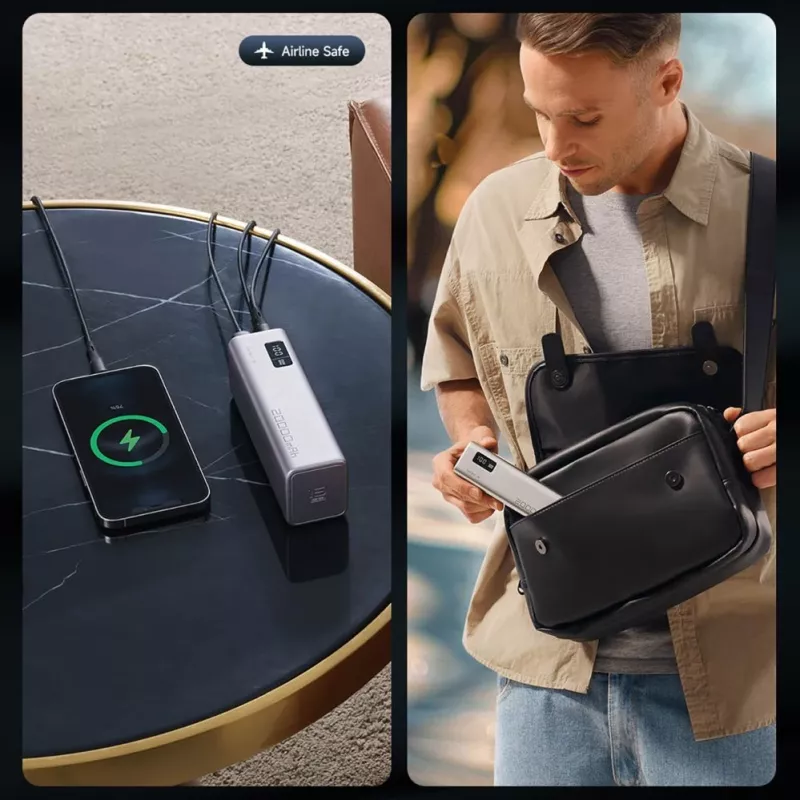 Cuktech CUKP200XGLGR 20000 mAh 100W power banka sivá