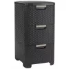 CURVER Infinity Recycled knižnica s 3 zásuvkami, 3x14L, tmavohnedá