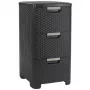 CURVER Infinity Recycled knižnica s 3 zásuvkami, 3x14L, tmavohnedá