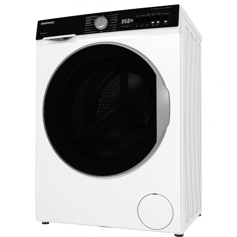 DAEWOO WD-FC85514W1A-DE práčka s predným plnením, 8 kg, 1400 ot./min, biela/čierna