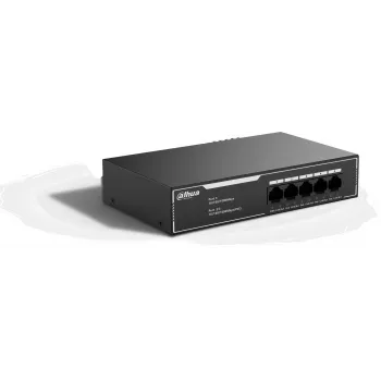 Dahua SG1005LP 5-portový Gigabit PoE+ switch, 4 PoE porty, 35W budget, desktop