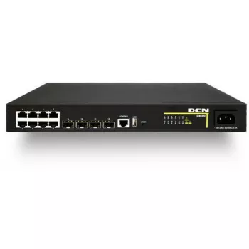 Dahua Technology DCN S4600-12X-P-SI managed Layer 2+ switch, 8x PoE+ 10/100/1000Base-T + 4x 10G SFP+, 125W PoE rozpočet
