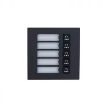 Dahua Technology VTO4202FB-MB5 modul tlačidla volania, 5 tlačidiel, strieborná/čierna, IP65, IK07