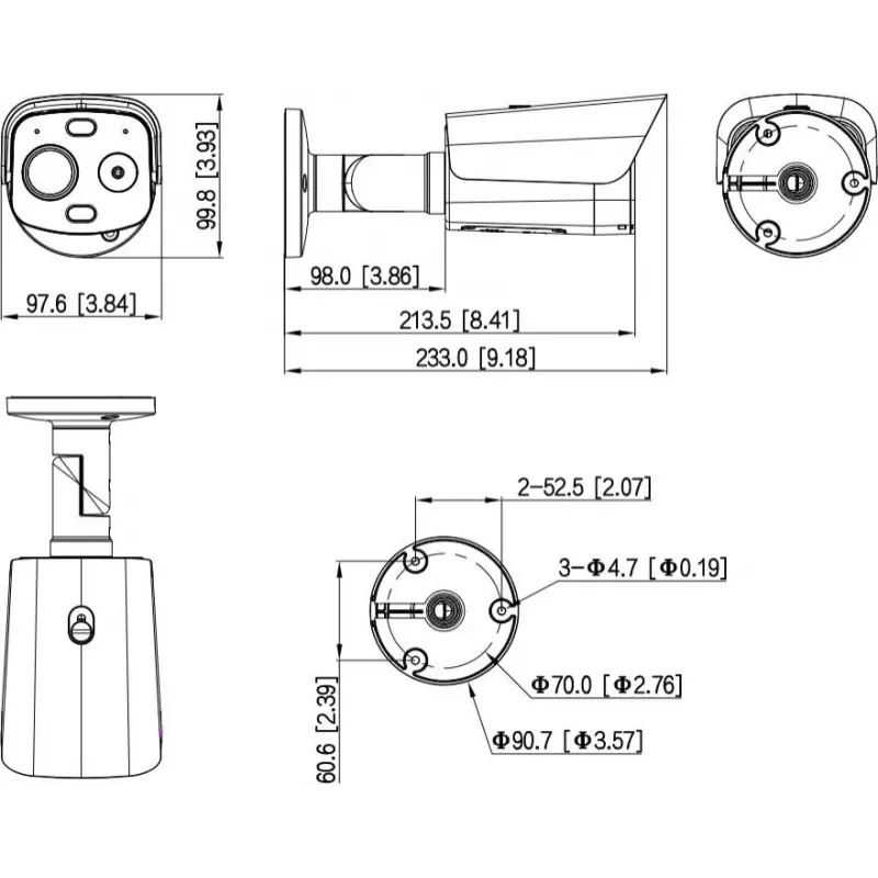 DAHUA TPC-BF1241-LB3F4-DW-S8-V1 4MP termálna hybridná bullet IP kamera