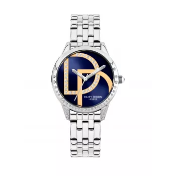 Daisy Dixon dámske hodinky DD105SM analógové quartz 35mm strieborný ciferník sivý koženkový remienok