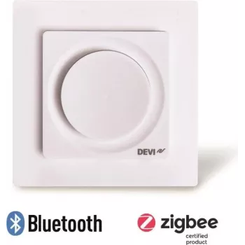 DANFOSS DEVI DEVIreg Display Connect programovateľný smart termostat s ovládaním cez aplikáciu, dotykový displej, polárna biela (RAL 9016)